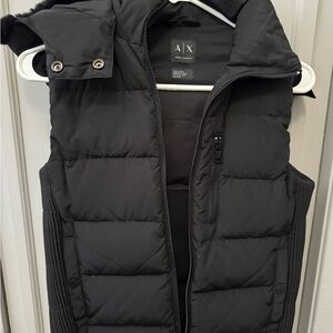 Armani Exchange Women’s Black Quilted Vest